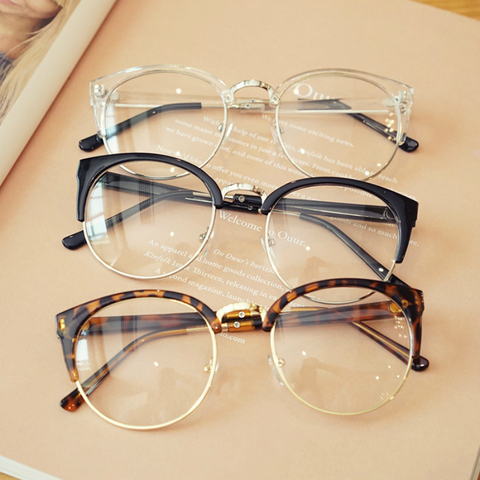 Transparent Spectacle Frame For Men Women Glasses Anti-fatigue Cat Eye High Quality Computer eyeglasses men Retro Optical Lens ► Photo 1/6