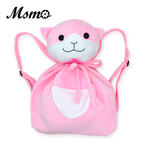 MSMO New Nanami Chiaki Cat Backpack Danganronpa Dangan Ronpa Pink Animal Back pack School Shoulder Bag Plush Bag Girls Boys ► Photo 1/6