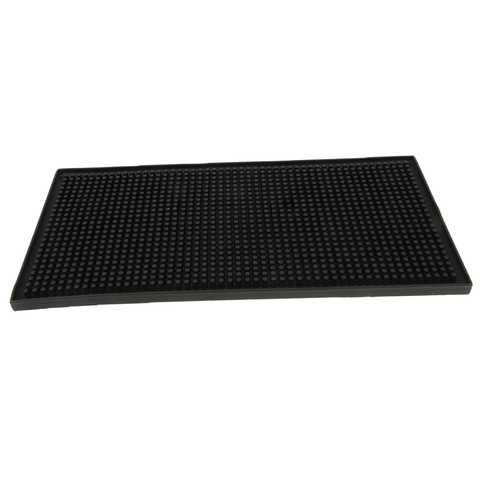 Waterproof  Bar Runner Rubber Strip Spill Mat Black for Home Cocktail Party Pub Club Bar Beer Drinks, 30x15x1cm ► Photo 1/6