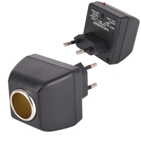 1Pcs AC adapter with car socket auto charger EU plug 220V AC to 12V DC use for car electronic devices use ► Photo 1/6