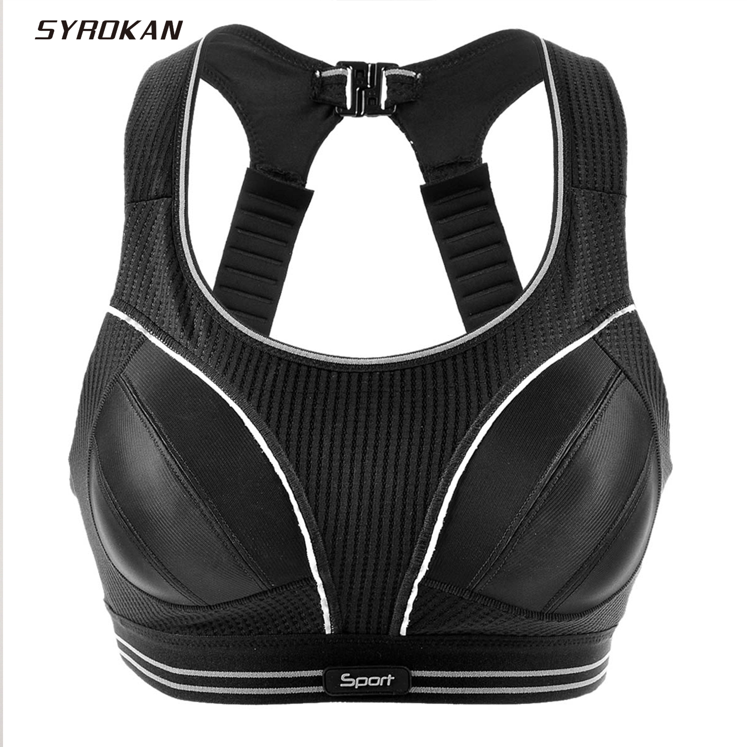 SYROKAN Women's Max Control Solid Plus Size High Impact Underwire Sports Bra  - Price history & Review, AliExpress Seller - SYROKAN Official Store