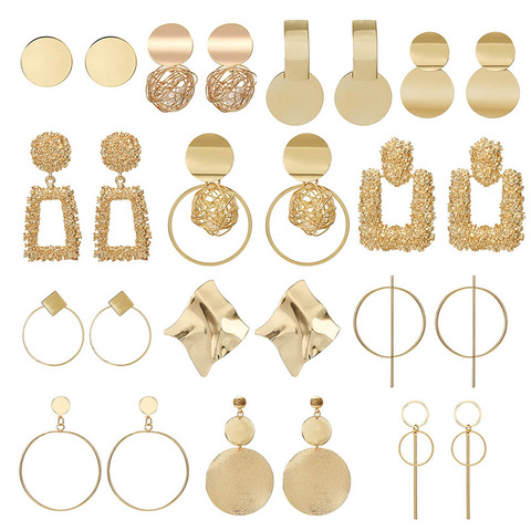 Fashion Statement Earrings 2022 Big Geometric earrings For Women Hanging Dangle Earrings Drop Earing modern Jewelry ► Photo 1/6