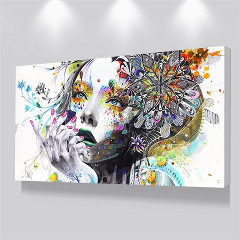 Beautiful Flower Girl Painting Canvas Wall Art Posters Print Pictures For Bedroom Home Decoration No Frame Discount Dropshiping ► Photo 1/6
