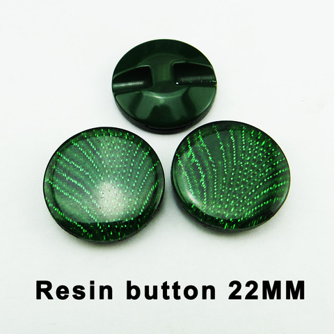 20PCS 21MM Stripe green Dyed RESIN buttons coat boots sewing clothes accessories Decoration button garment  R-008 ► Photo 1/4