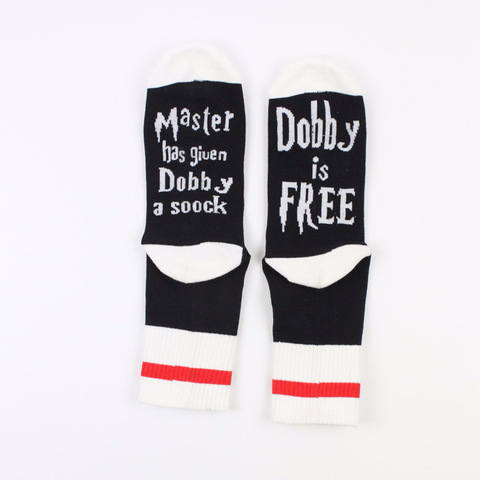 1 pair Master has given Dobby a Socks summer spring style of Women Funny unisex for Cotton casual cotton letters socks Man Meias ► Photo 1/5