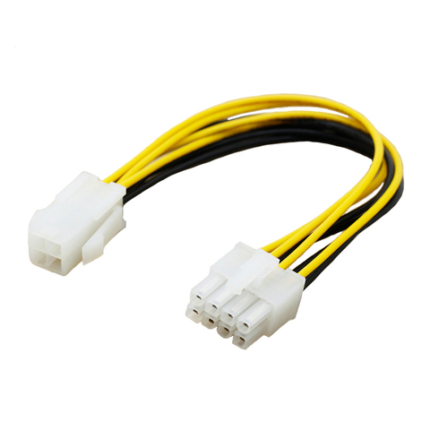 2017 Newest Hot 4 Pin Male to 8 Pin CPU Power Supply Adapter Converter ATX Cable 12V CPU Cable ► Photo 1/1