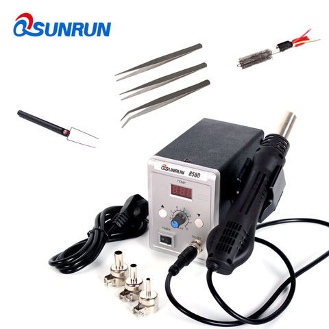 Qsunrun 858D 110V / 220V 700W 858D+ ESD Soldering Station LED Digital Solder Iron Hot Air Gun With Free Gifts For Welding Repair ► Photo 1/5