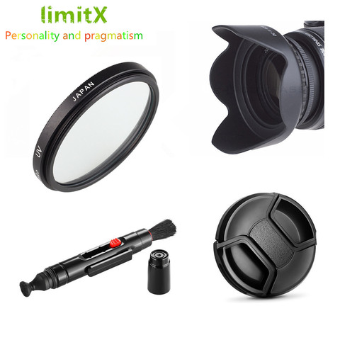 52mm UV Filter + Lens Hood + Lens Cap + Cleaning Pen for Nikon D3000 D3100 D3200 D3300 D5000 D5100 D5200 D5300 D5500 18-55mm ► Photo 1/6