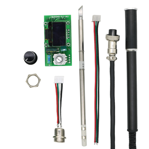 T12-STC OLED Digital Soldering station DIY kits with T12 Aluminum/Metal black finished handle for T12 Electric solder iron tips ► Photo 1/5