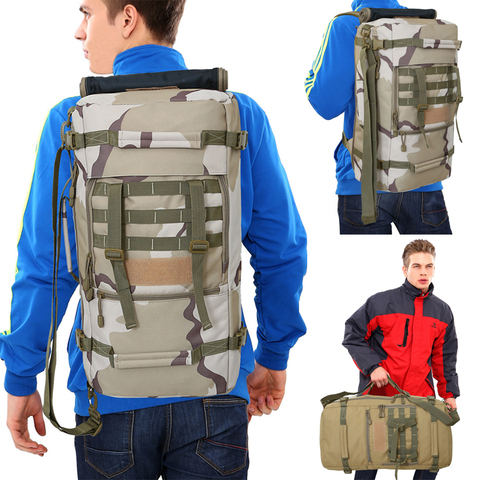 Hot Top Quality 50L New Military Tactical Backpack Camping Bags Mountaineering bag Men's Hiking Rucksack Travel Backpack ► Photo 1/6