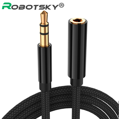 AUX Cable 3.5mm Audio Extension Cable Jack 0.5m/1m/1.8m/3m/5m Male to Female Headphone Cable for Car Earphone Speaker ► Photo 1/6