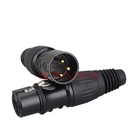 NEUTRIK YONGSHENG GOLD 3 Pin YS177 Male XLR PLUGS YS176  Female XLR Connector  jack  free shipping ► Photo 1/1