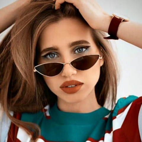2022 Sunglasses Women Luxury Cat eye Brand Design Metal Frame New Gold red Vintage Cateye Fashion sun glasses lady Eyewear ► Photo 1/6