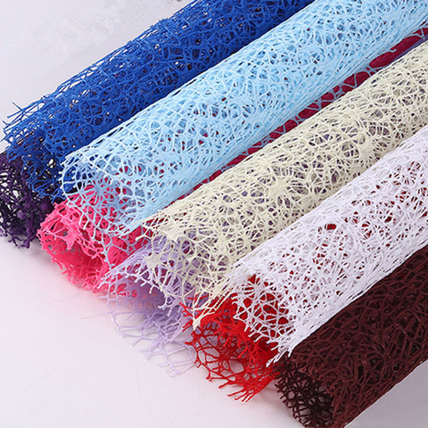 1PC Multicolor Net Yarn Flower Wrapping Paper DIY Scrapbook Craft Decorative Material Wedding Party Ornament Gift Wrapping Paper ► Photo 1/6