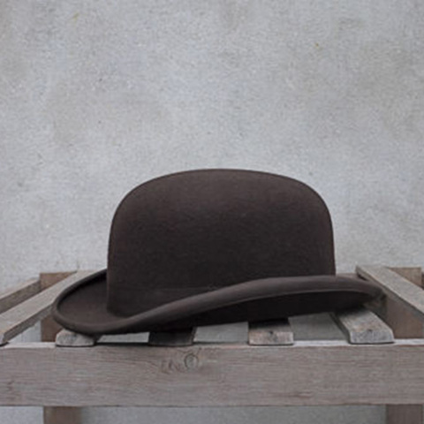 100% Wool Bowler Hat Women men 100% Crushable Traditional Billycock Groom Hats 4 Size S M L XL ► Photo 1/6