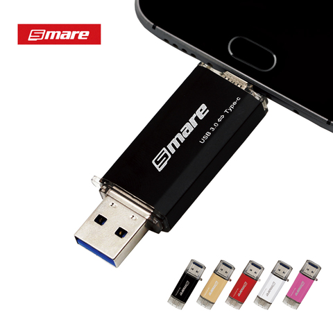 Smare Type-C OTG USB 3.0 Flash Drive 64GB 32GB 16GB Pen Drive Smart Phone Memory Mini USB Stick Type - C 3.1 Dual Double Plug ► Photo 1/6