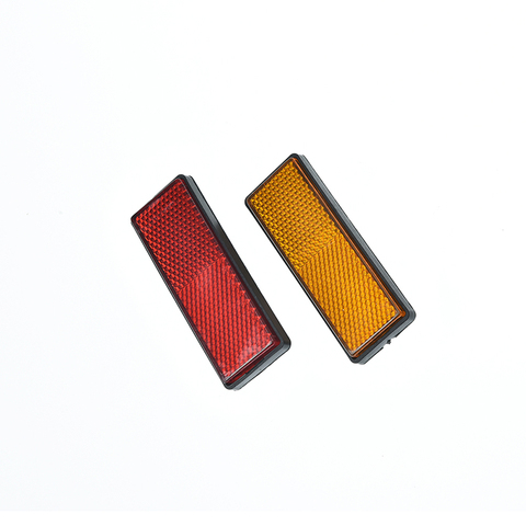Back Reflective Board Mountain MTB Bicycle Rack Tail Safety Warning Lamp Cycling Bike Rear Reflector Light Red Orange 87*32*9mm ► Photo 1/6