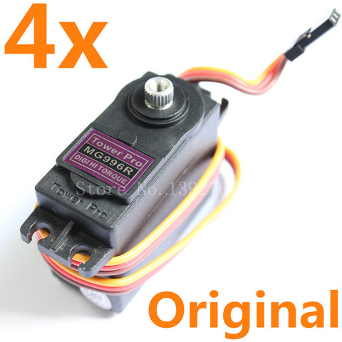 4pcs Original Towerpro MG996R Servo Motor Digital High Torque Metal Gear Ball Bearing for RC Helicopter JR  RC Car Robot ► Photo 1/6