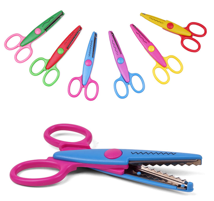 6'' Lace Scissors Scrapbooking Paper Shear Diary Safety Kids Craft Tools  Decor