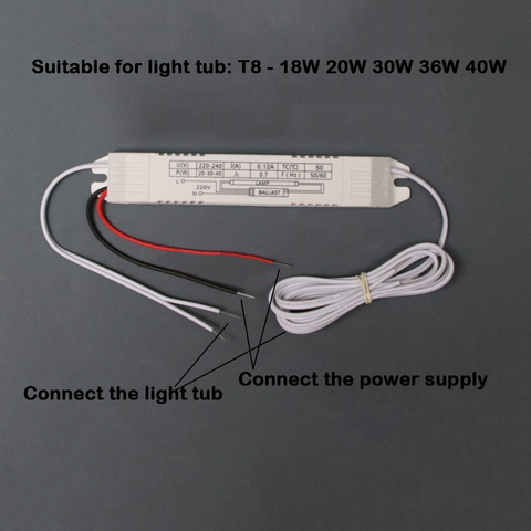 Ballast Fluorescent Electronic Ballast for Fluorescent Lamps Bulb 20-40W 220V/AC for Headlight of T8 NEW ► Photo 1/4