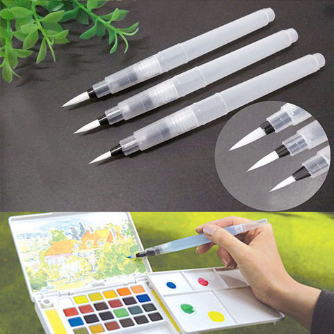 3PCS/lot Refillable Paint brush Soft Brush Pen Ink Water Color Calligraphy for Beginner Painting Reusable S M L marker pen ► Photo 1/6