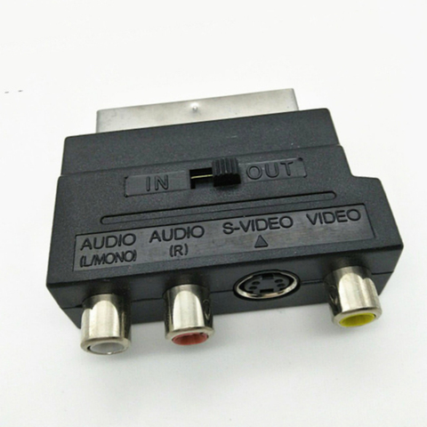 2022 RGB Scart to Composite RCA S-Video AV TV Audio Adapter SCART Female Converter Connector ► Photo 1/3