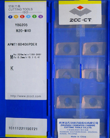 APMT1135PDR APMT160408PDER YBG205 original Zcc.ct APMT1135 APMT1604 insert Process stainless steel ► Photo 1/1