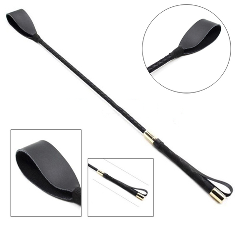 Bondage Boutique Slim Leather Riding Crop Horse Whip pony Spanking Knout BDSM Lash Fetish Flogger Sex Product For Couples Women ► Photo 1/5