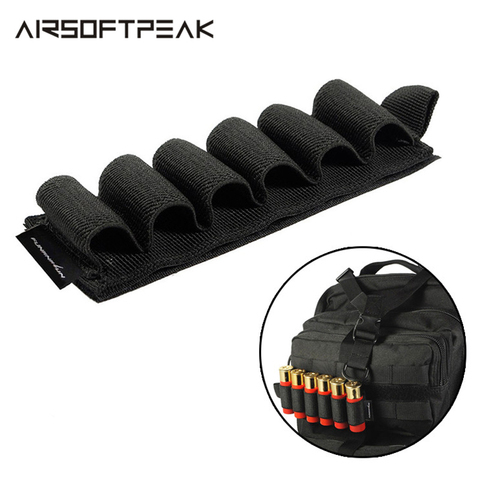 Tactical 6 Rounds Shell Holders Look&Hoop Military Shotgun Buttstock Hunting Ammo Holder Carrier Cartridge Outdoor 6 Bandolier ► Photo 1/6