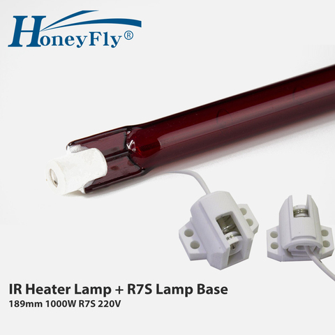 HoneyFly3pcs Infrared Halogen Lamp 189mm 1000W 220V J189 R7S IR Heater Lamp Single Spiral IR Heating Element Drying Quartz Tube ► Photo 1/1