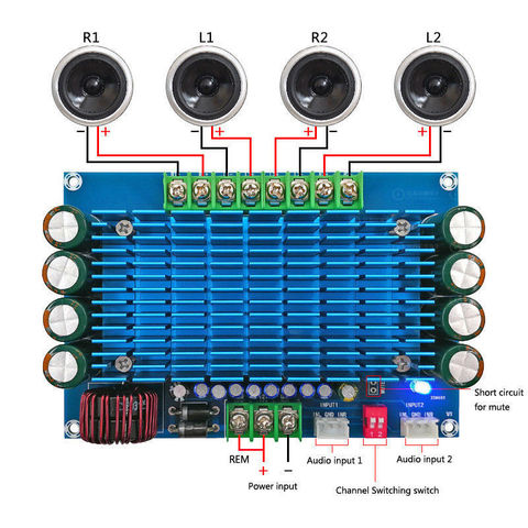 50W *4 TDA7850 Car 4 Channels 12V Large Power Audio ACC Digital Amplifier Board ► Photo 1/6