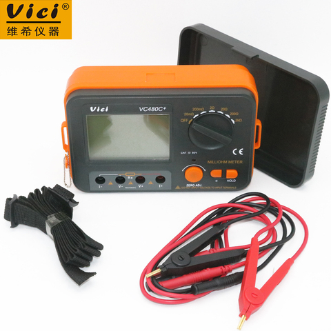Vici VICHY VC480C+ 3 1/2 Digital Ohm Meter Milli-ohm Meter Resistance Tester 4 wire Test w/LCD Backlight ► Photo 1/6