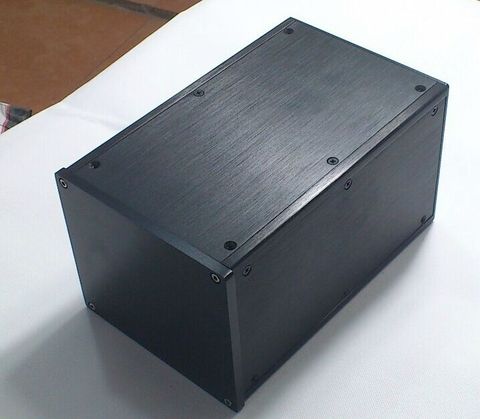 Black Full aluminum amplifier chassis / Power Shell / Tube amp amplifier / AMP Enclosure / case / DIY box (161*140*251mm) ► Photo 1/2