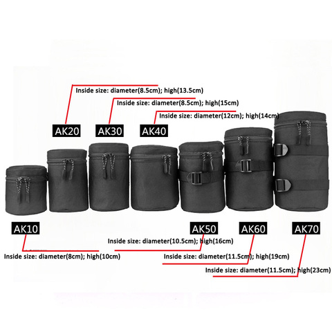 Deluxe Camera Lens Bag Waterproof Pouch for DSLR Nikon Canon Sony Olympus Case Soft Padded ► Photo 1/6