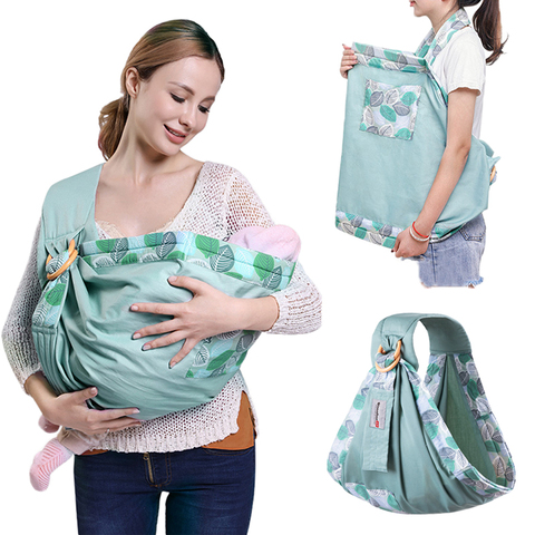Baby Wrap Carrier Newborn Sling Dual Use Infant  Nursing Cover Carrier Mesh Fabric Breastfeeding  Carriers Up to 130 lbs (0-36M) ► Photo 1/6