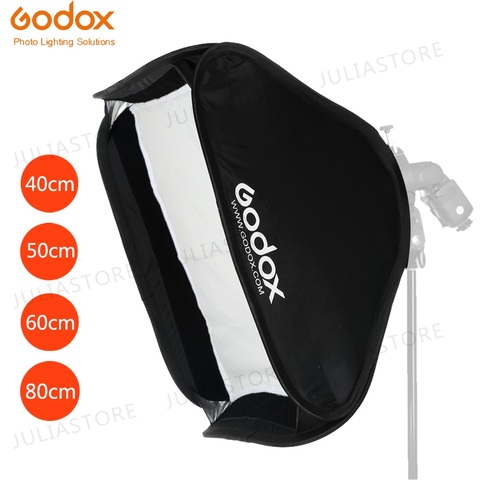 Godox 40x40cm 50x50cm 60x60cm 80x80cm Foldable SoftBox Speedlite Flash Softbox for S-type Bracket fit Bowens Elinchrom Mount ► Photo 1/3