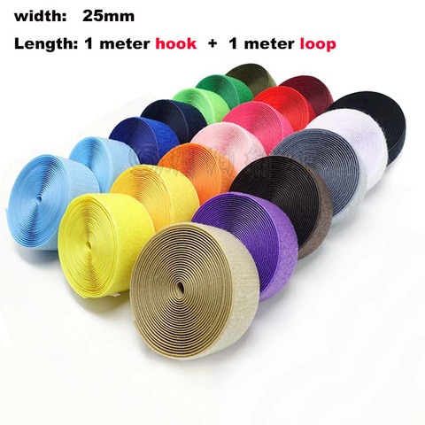 25mm  Width nolyn  velcros  fastener  tape stick clothing tape sewing magic hook and loop sticker strip velcroing strap stick ► Photo 1/6
