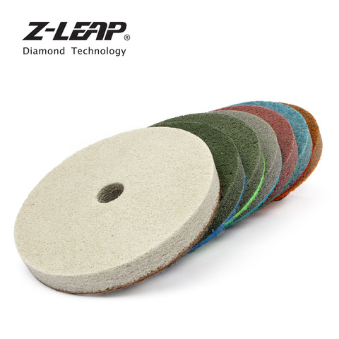 Z-LEAP Diamond Sponges 7pcs 4 Inch For Marble Polishing Abrasives Artificial Stone Polishing Wheels Buff Disk Thickness 10mm ► Photo 1/6