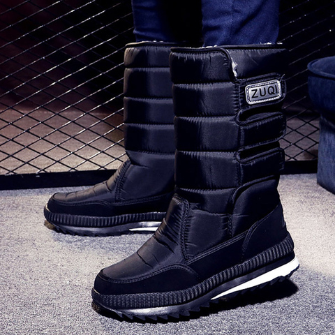Men Boots platform snow boots for men thick plush waterproof slip resistant winter shoes Plus size 36 -  47 2022 Winter ► Photo 1/6