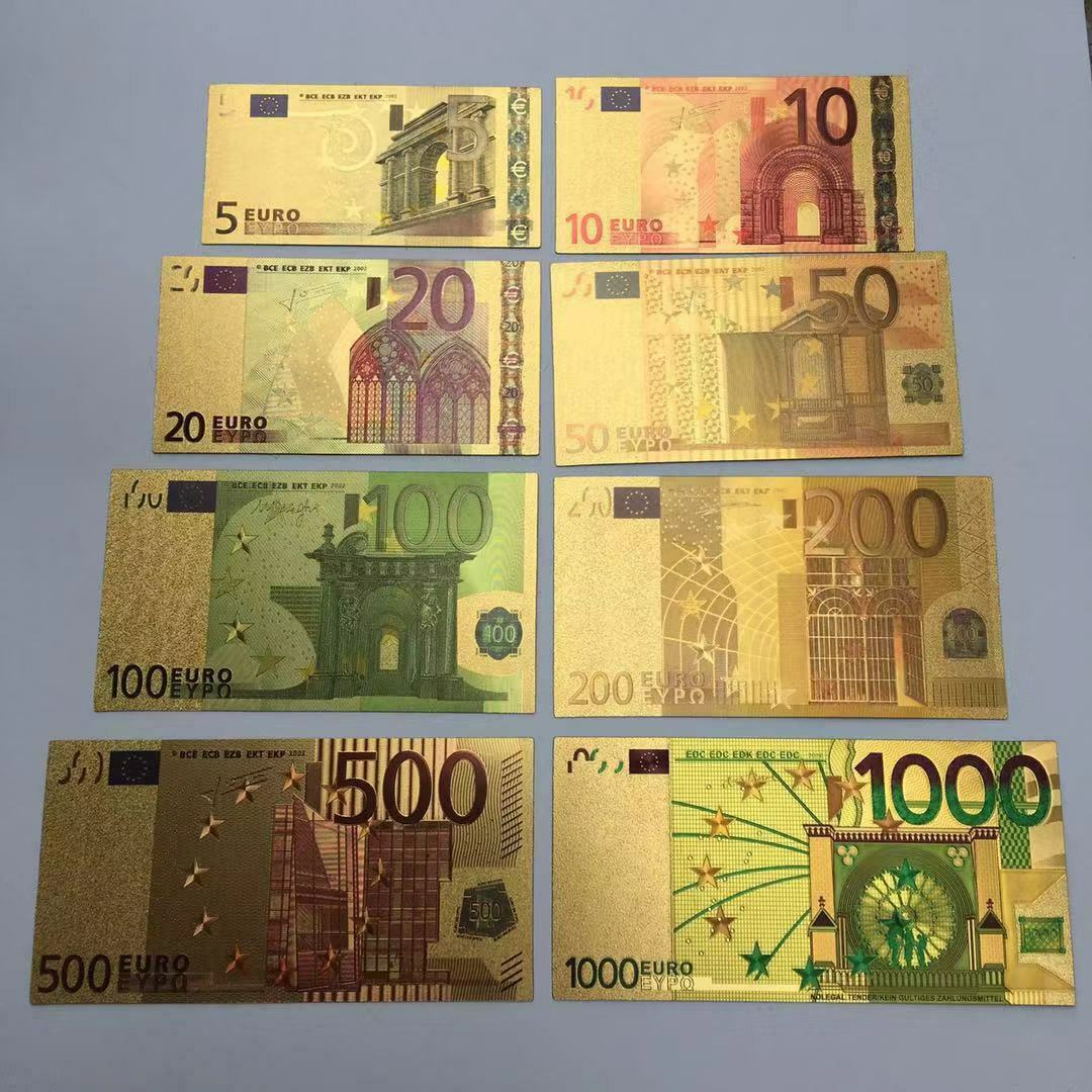 WR Colored Euro 500 Fake Banknotes Silver Foil Euro Banknote Bill Paper Money