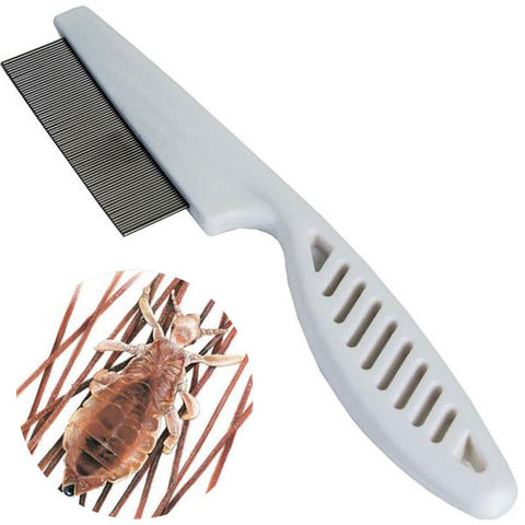 Cat Dog Metal Nit Head Hair Lice Comb Fine Toothed Flea Flee Handle For Pet ► Photo 1/4