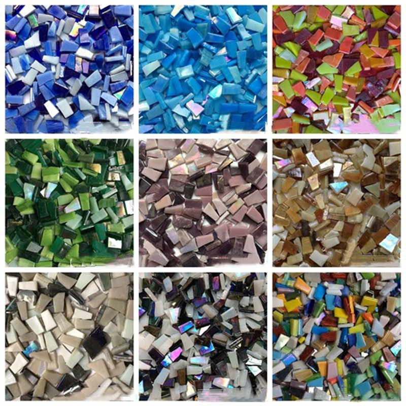 DIY Mosaic Handmade Material Mosaic Tiles Mixed Color Mica glass 