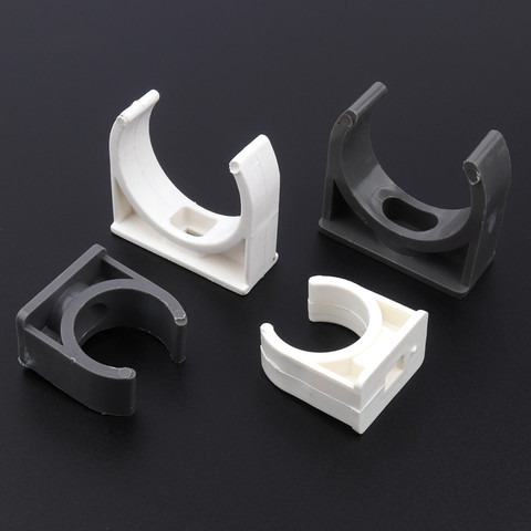 HLIWS 24Pcs 32mm Self Adhesive Plastic Pipe Clips,360 Adjustable Hose