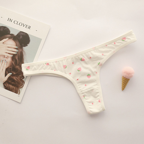 4pcs/lot Lady Briefs Solid Color Thong Panties Cotton Soft