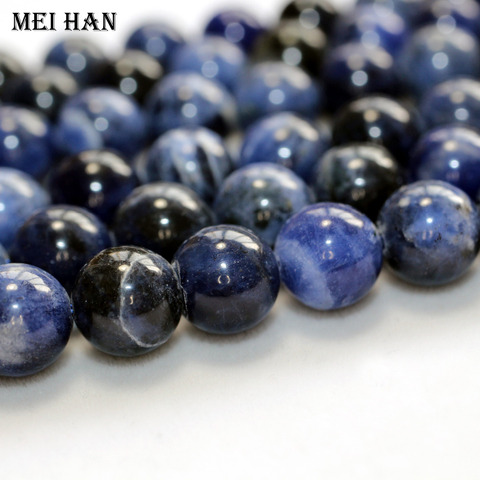 Meihan Natural 6mm 8mm 10mm blue sodalite beads for jewelry making design fashion stone diy bracelet woman necklace ► Photo 1/2