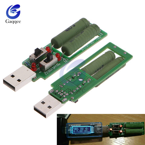 USB resistor dc electronic load With switch adjustable current 5V 1A/2A/3A battery capacity voltage discharge resistance tester ► Photo 1/6