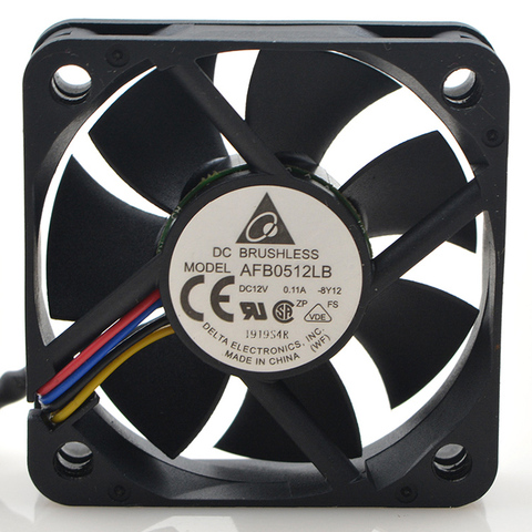 DELTA AFB0512LB 5015 50x50x15mm 50mm fan 12V 0.11A Double ball bearing 4 wire 4pin mute cooling fan ► Photo 1/1