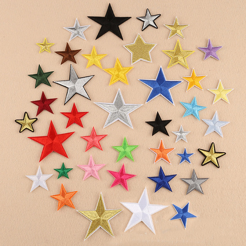 Small Star Military Embroidery Patches for Clothing Iron on Clothes Jeans Applique Clothes Badge Stripe Sticker Iron-on Transfer ► Photo 1/6