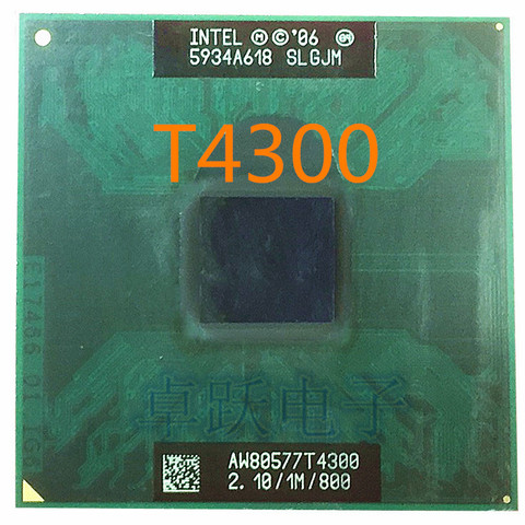 T4300 Intel Pentium CPU T4300 1M Cache, 2.1GHz, 800MHz FSB laptop processor free shipping ► Photo 1/1