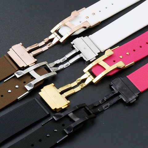 Women's waterproof silicone watch 21mmx15mm for HUBLOT Hublot rubber strap accessories buckle watch band ► Photo 1/6